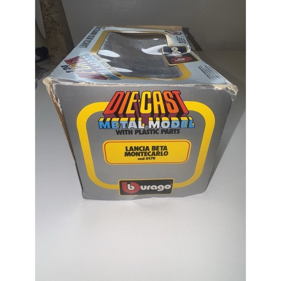 Vintage Burago 1:24 Lancia Beta Montecarlo 0170 Metal Diecast (18/2/1983) #40 - Picture 3 of 16